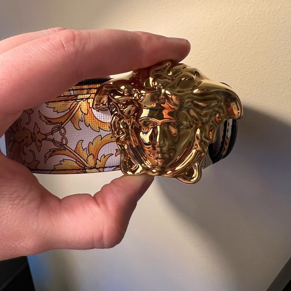 Versace Barocco Reversible Leather Belt